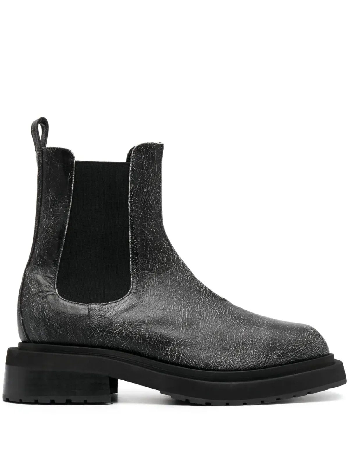 Eckhaus Latta Mike cracked-effect レザーブーツ - 画像1