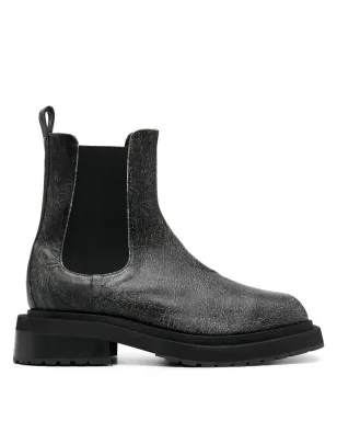 Eckhaus Latta Mike cracked-effect レザーブーツ - サムネイル1