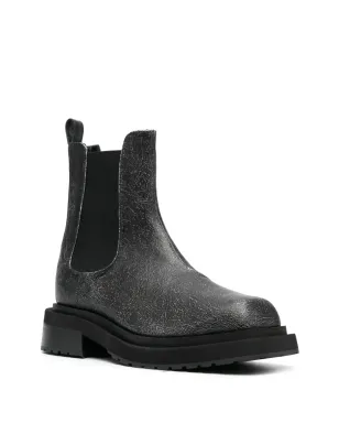 Eckhaus Latta Mike cracked-effect レザーブーツ - サムネイル2