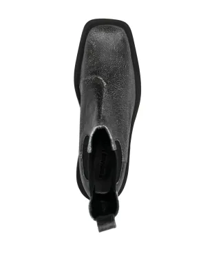 Eckhaus Latta Mike cracked-effect レザーブーツ - サムネイル4