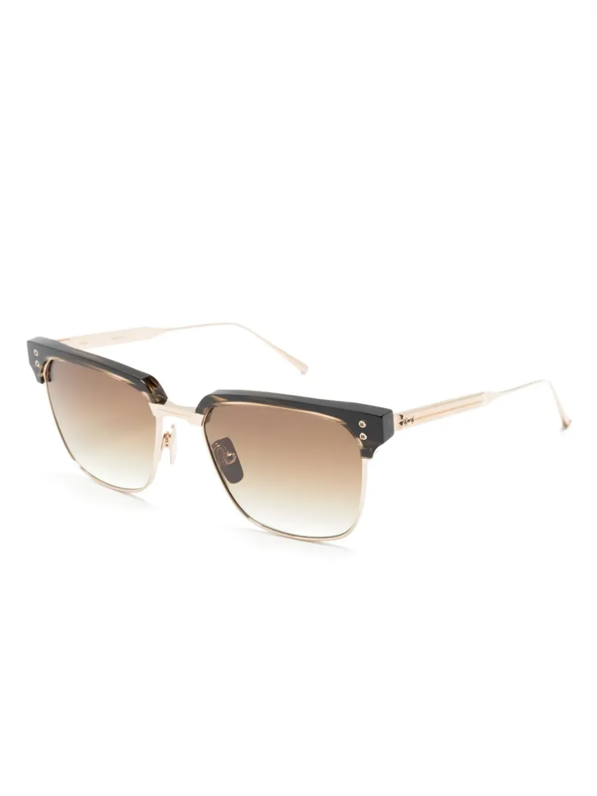 Dita Eyewear ブラウンのスクエアフレーム・ティンテッドレンズ サングラス - 画像2