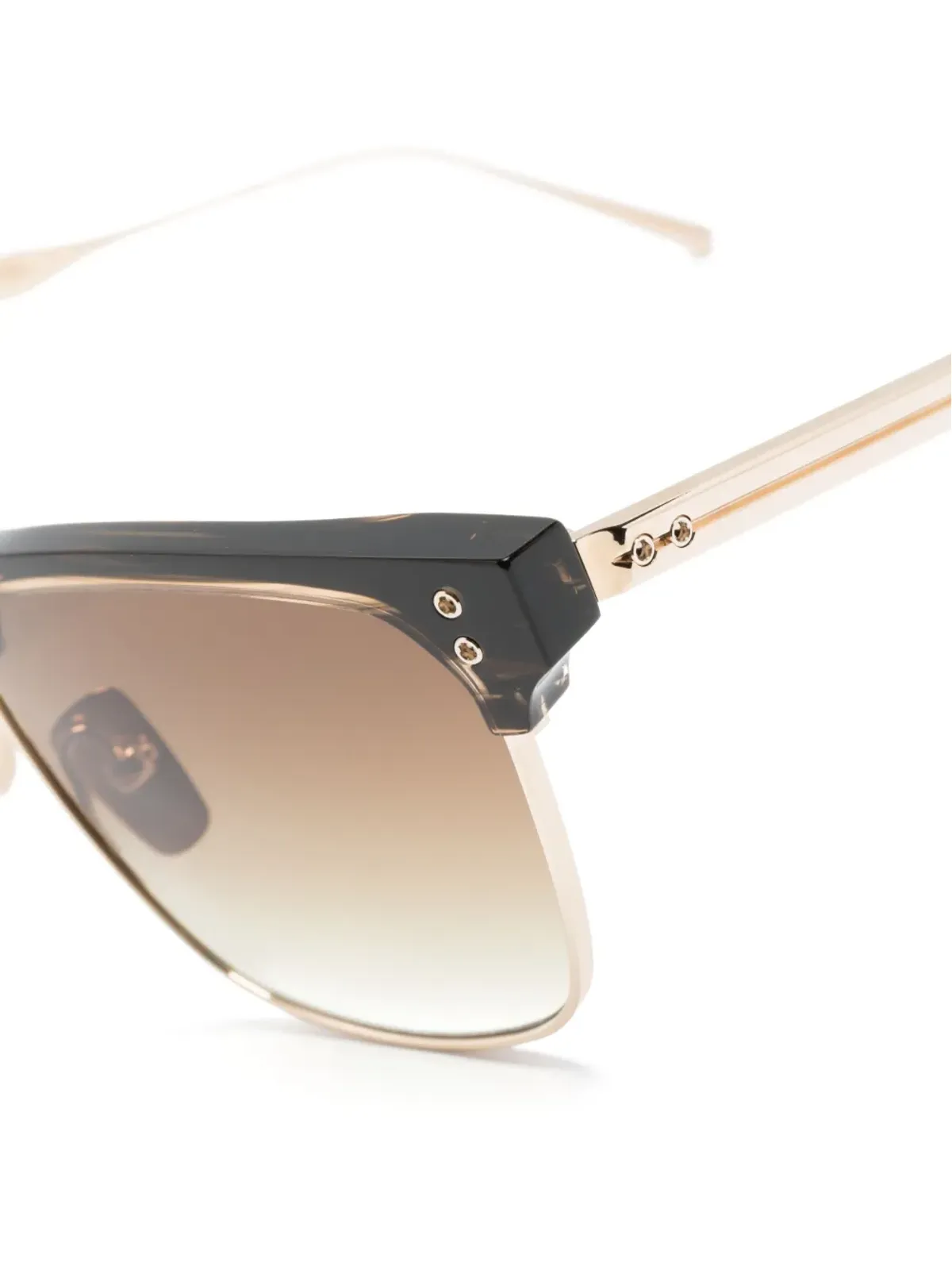Dita Eyewear ブラウンのスクエアフレーム・ティンテッドレンズ サングラス - 画像3