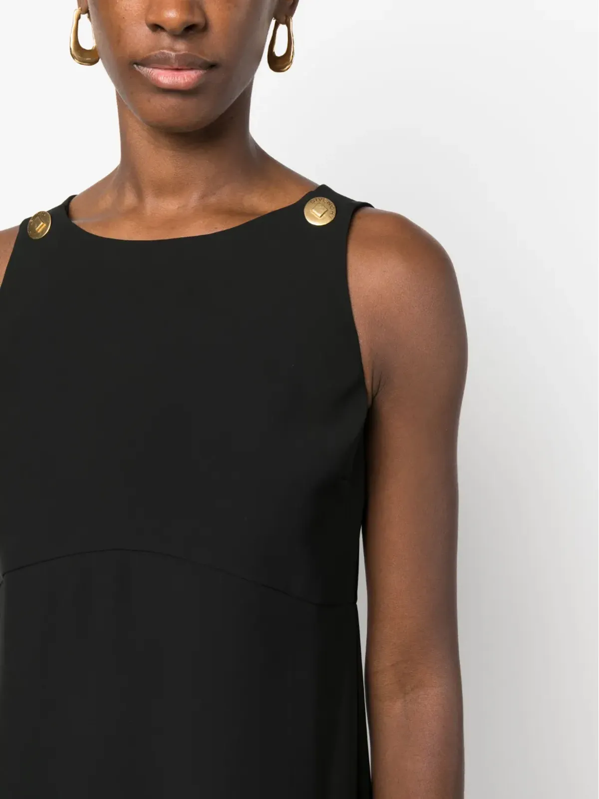 Givenchy ボタンディテール付きノースリーブドレス - 画像5