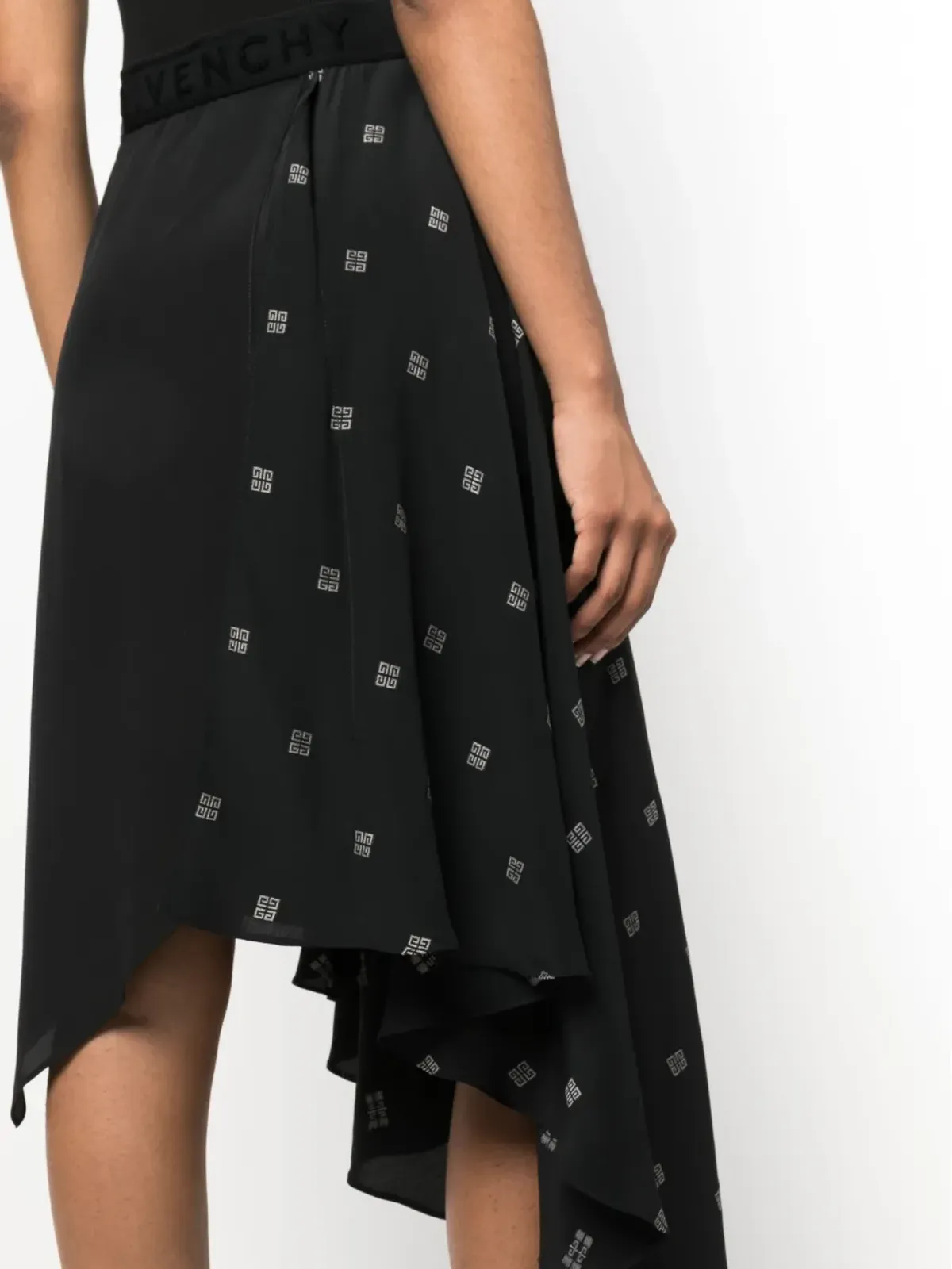 Givenchy 4Gモチーフ アシンメトリーヘム ドレス - ブラック - 画像5