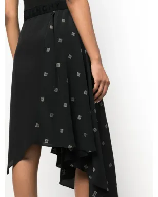 Givenchy 4Gモチーフ アシンメトリーヘム ドレス - ブラック - サムネイル5