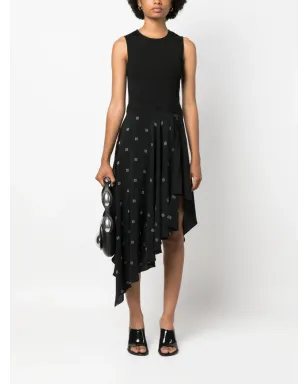 Givenchy 4Gモチーフ アシンメトリーヘム ドレス - ブラック - サムネイル2