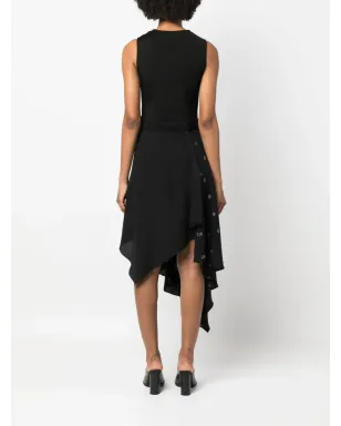 Givenchy 4Gモチーフ アシンメトリーヘム ドレス - ブラック - サムネイル4