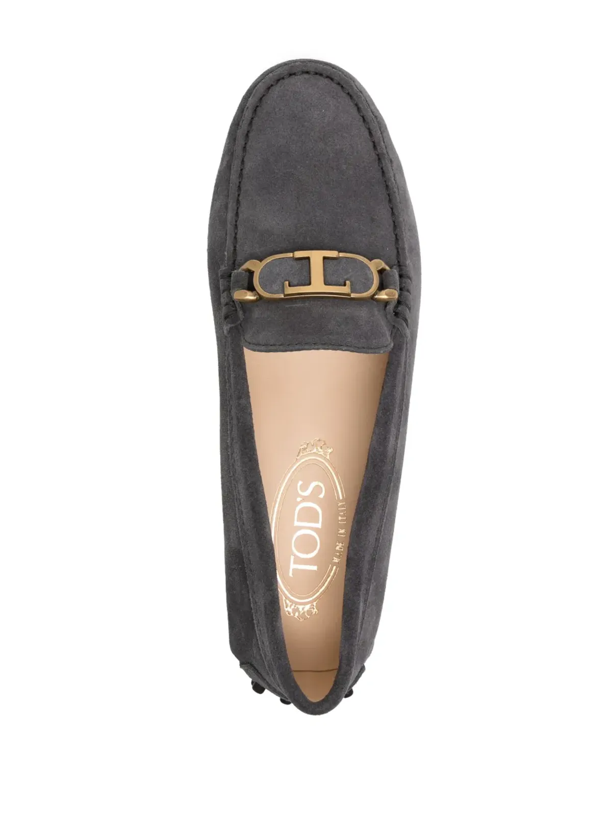 Tod's ゴミーノ スウェード ローファー - グレー - 画像4