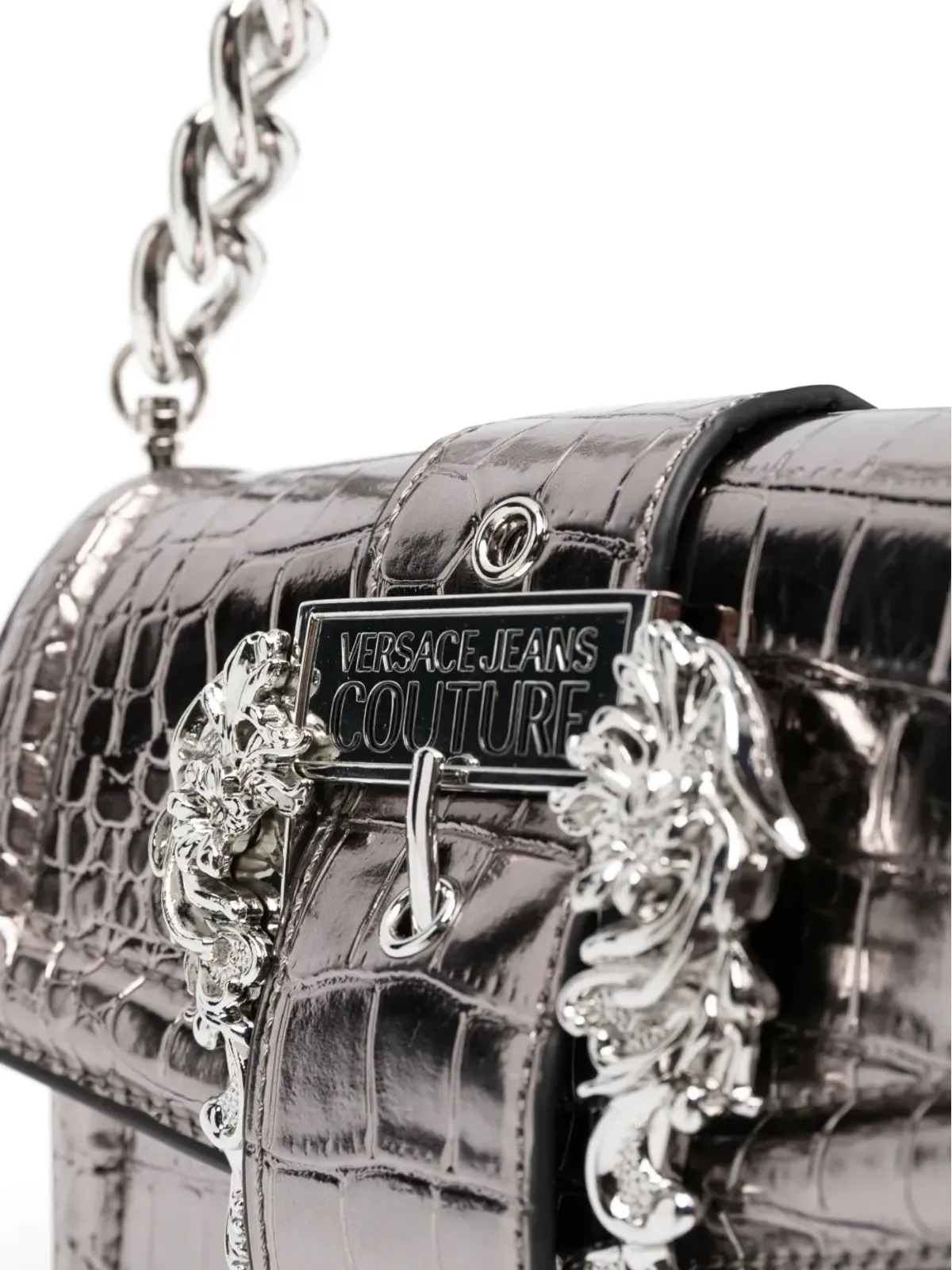 Versace Jeans Couture バロックバックル クロスボディバッグ - Silver - 画像5