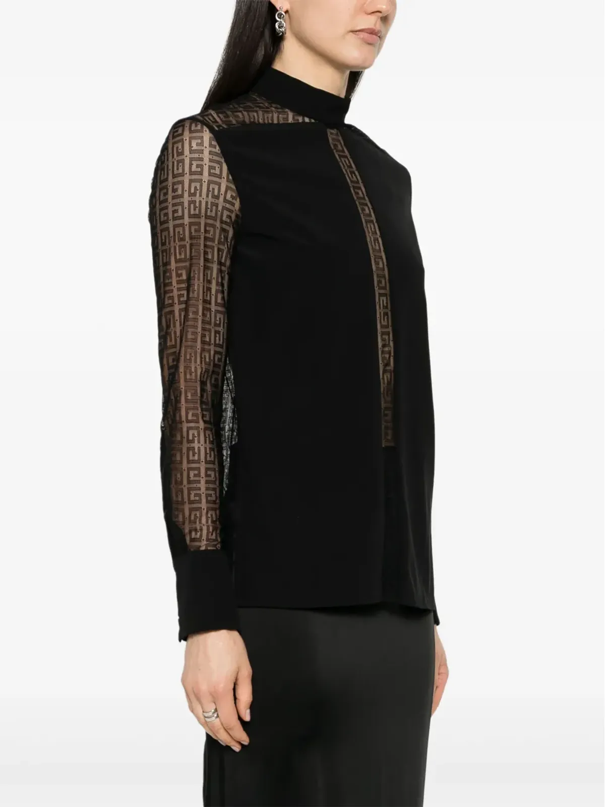 Givenchy 4Gパターン シルク ブラウス - 画像3