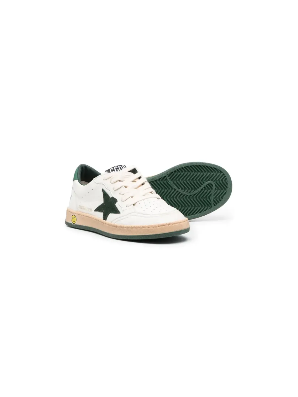 Golden Goose Kids Ball Star ロゴパッチ レザー スニーカー - 画像2