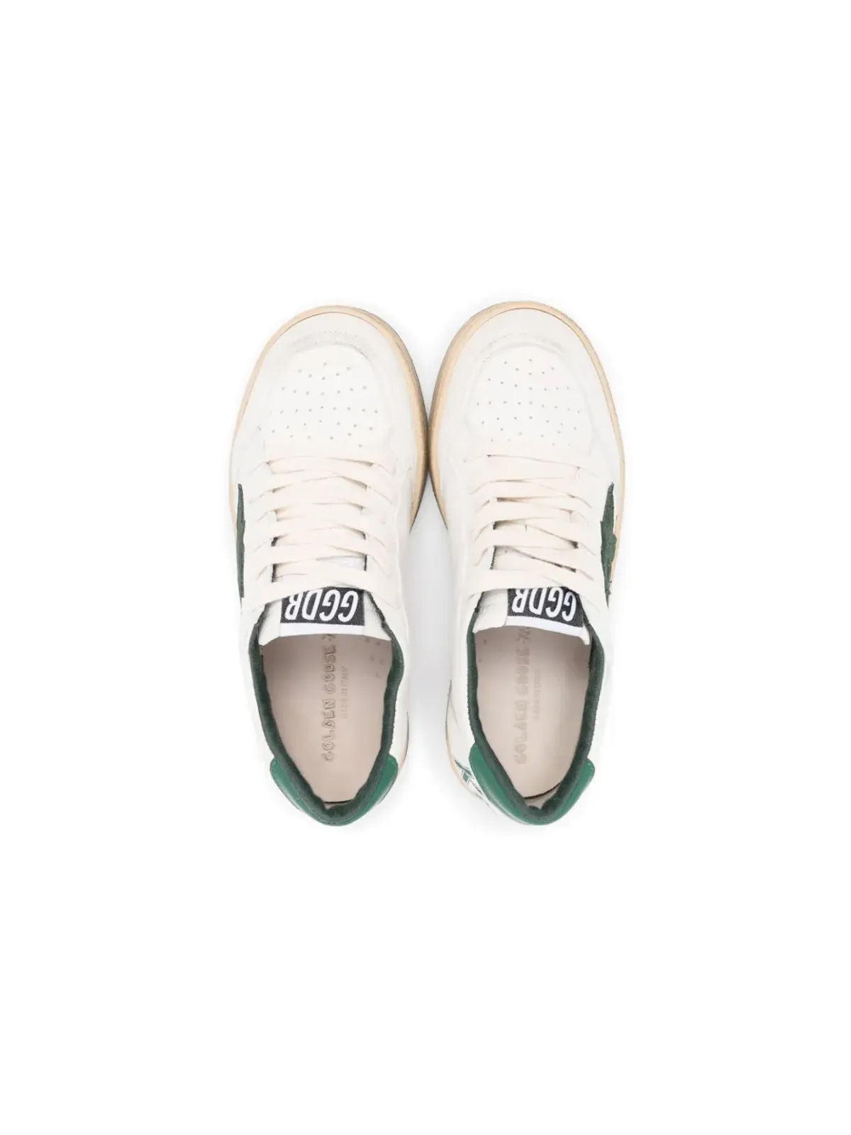 Golden Goose Kids Ball Star ロゴパッチ レザー スニーカー - 画像3