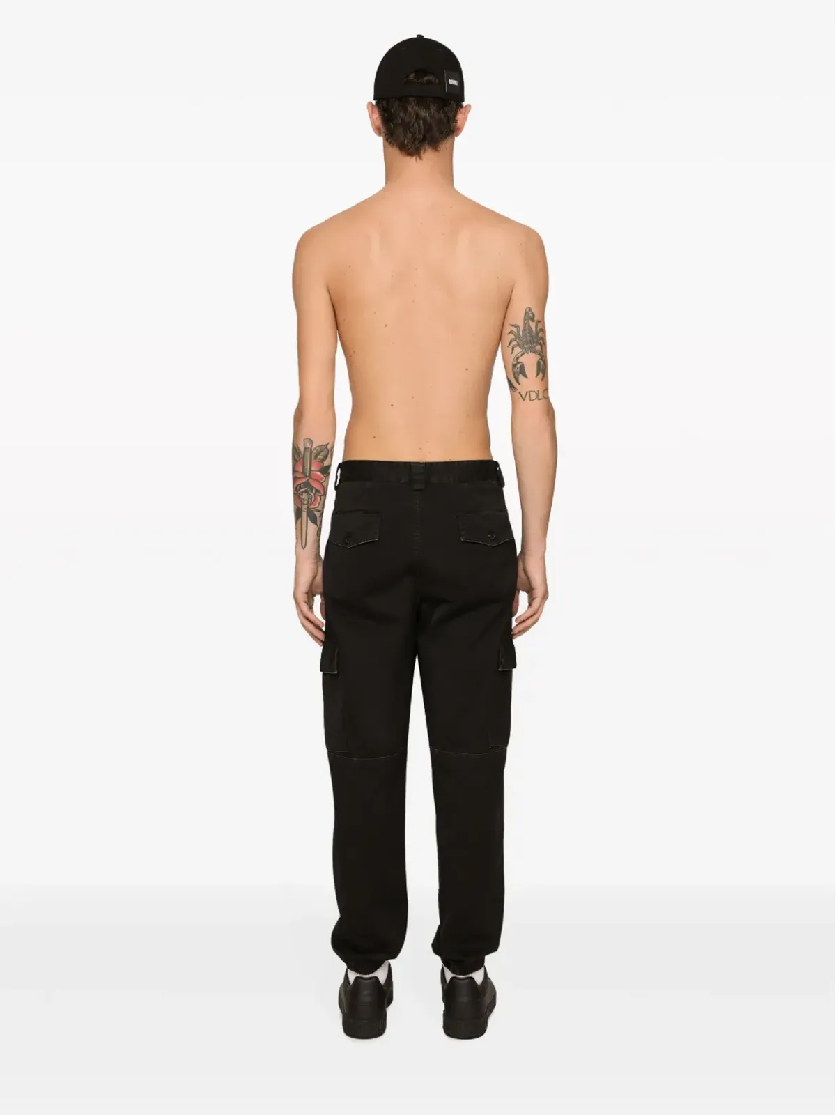 Dolce & Gabbana DGVIB3 ロゴプリント コットンパンツ - ブラック - 画像5