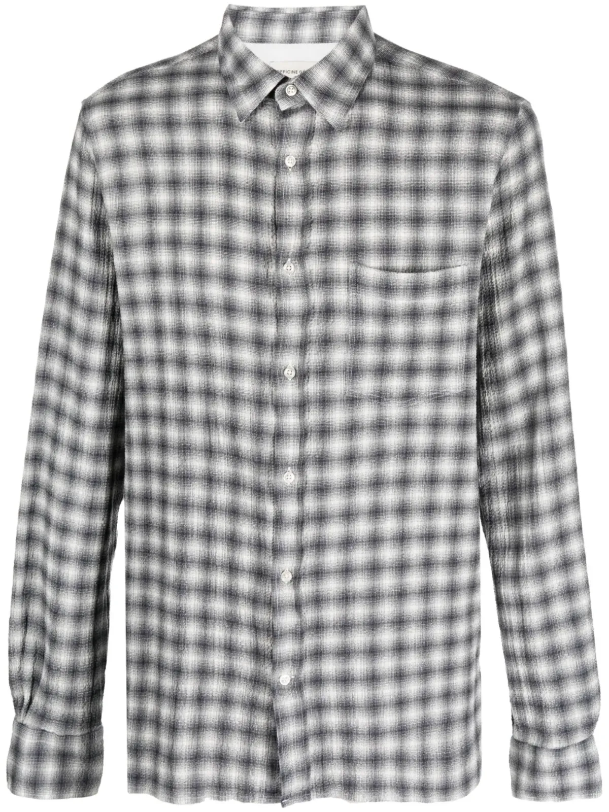 Officine Generale グラフィックプリント・シアサッカーシャツ - 画像1