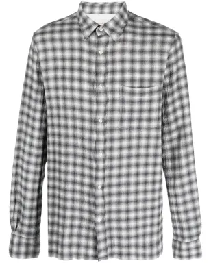 Officine Generale グラフィックプリント・シアサッカーシャツ - サムネイル1