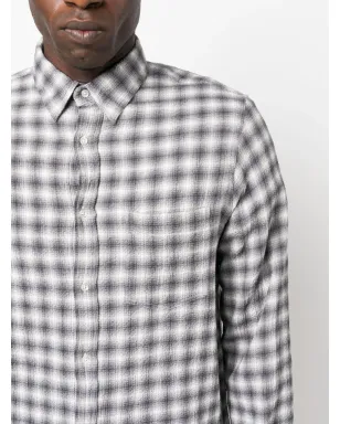 Officine Generale グラフィックプリント・シアサッカーシャツ - サムネイル5
