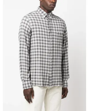 Officine Generale グラフィックプリント・シアサッカーシャツ - サムネイル3