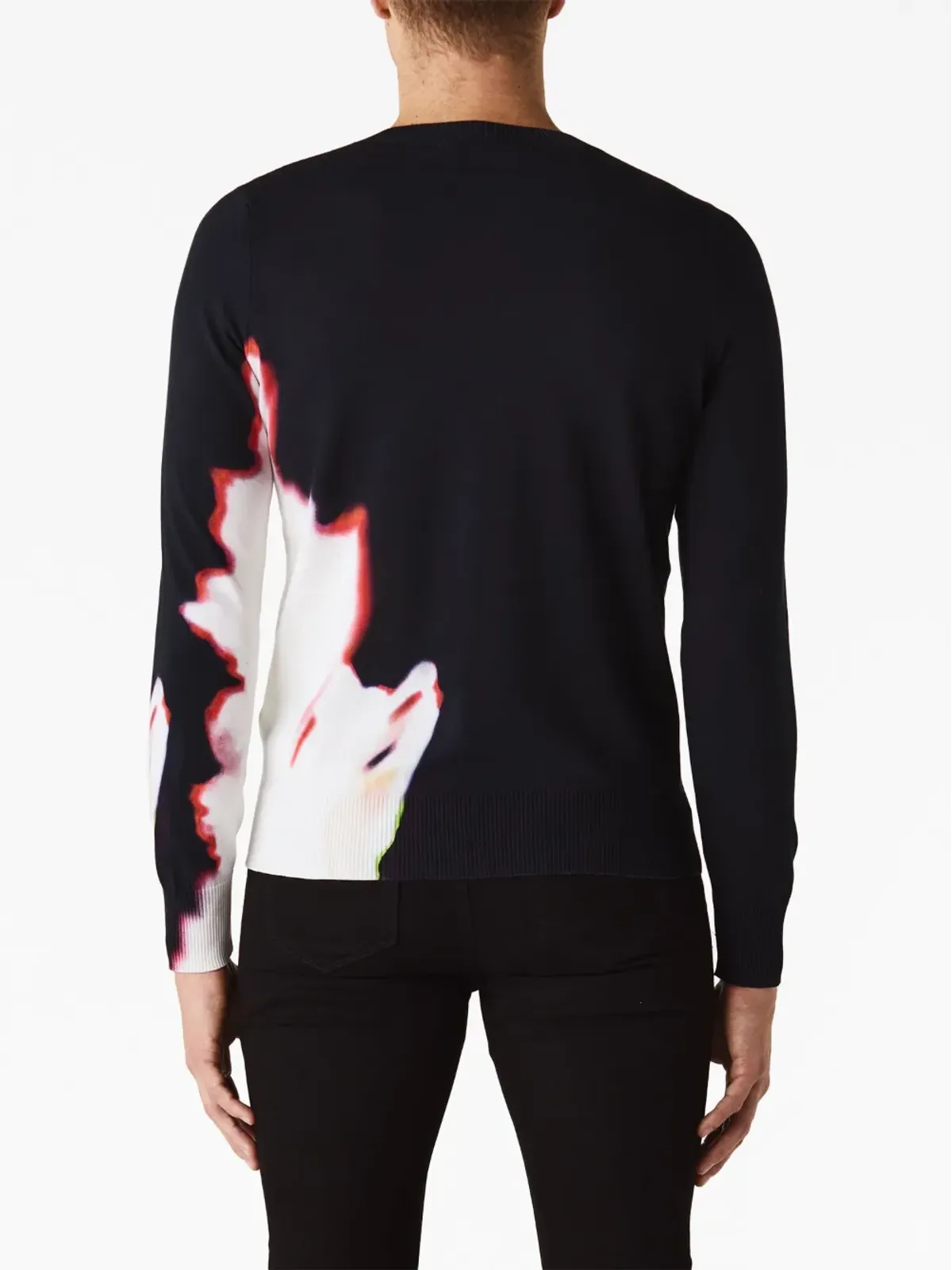 Alexander McQueen ソーラライズド・フラワープリント コットン スウェットシャツ - 画像3