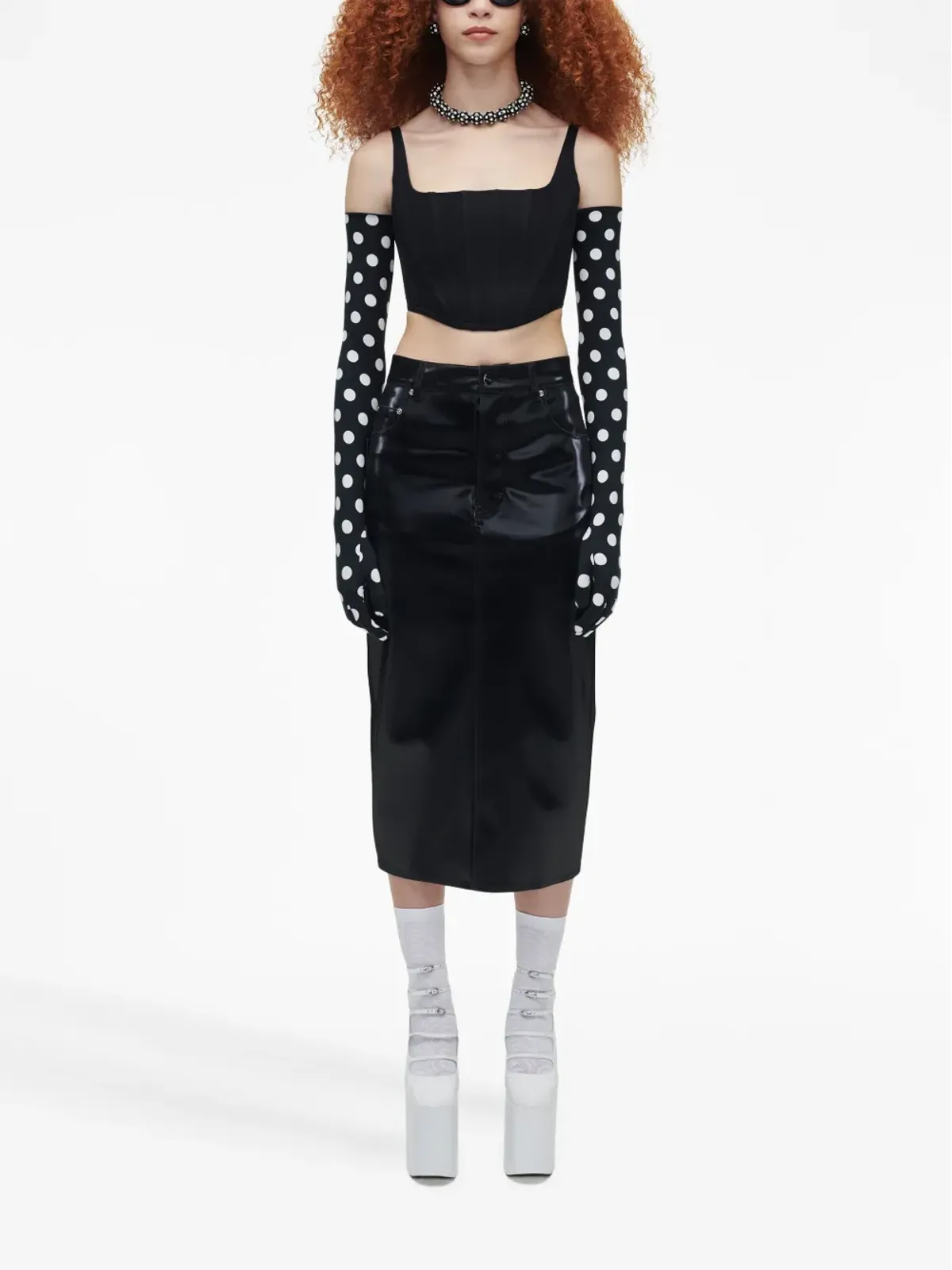 Marc Jacobs リフレクティブ ミディスカート - 画像2