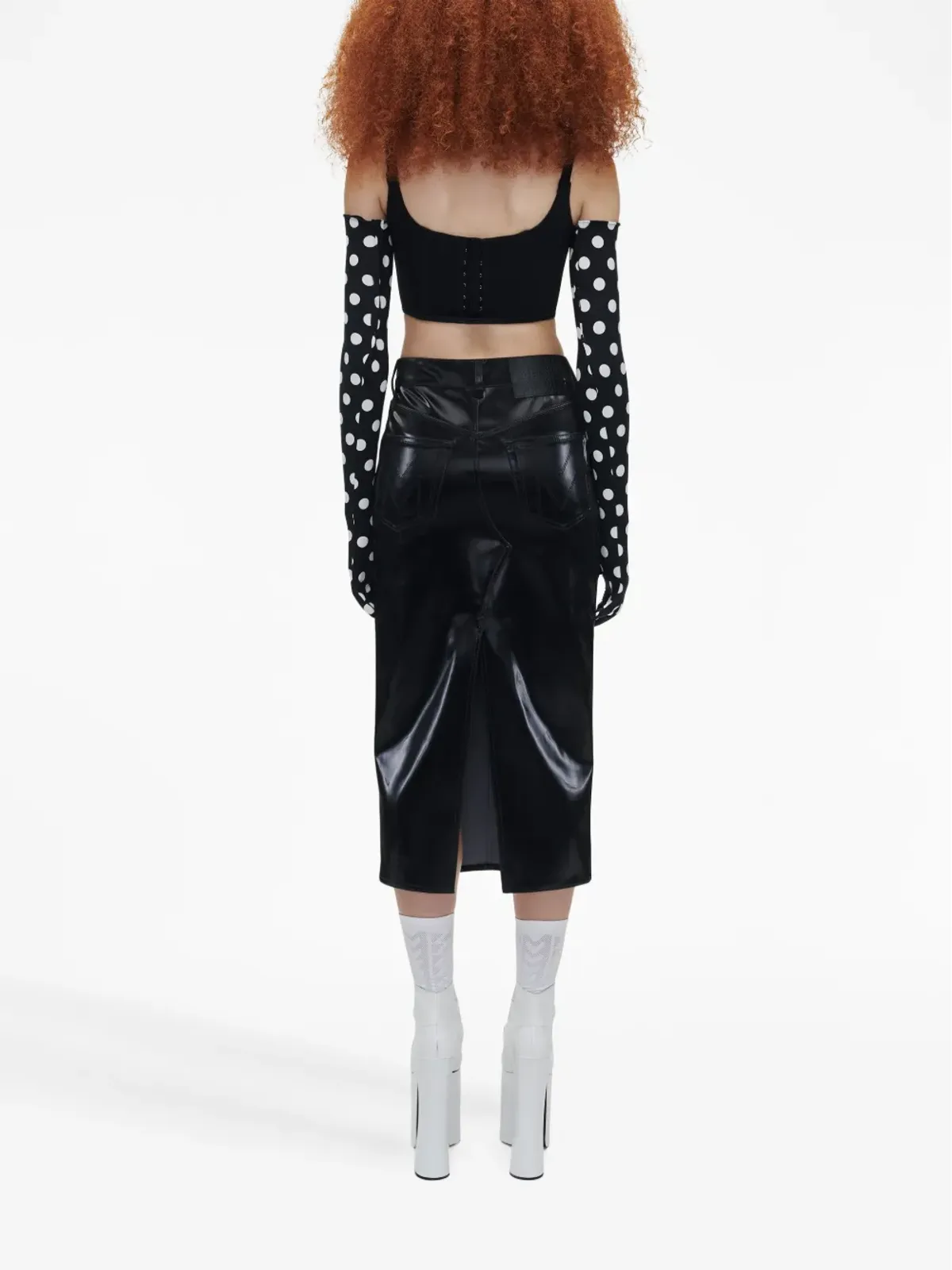 Marc Jacobs リフレクティブ ミディスカート - 画像4