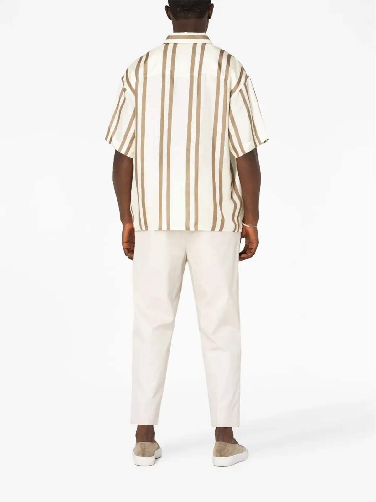 John Elliott ストライププリント シルクシャツ - 画像4