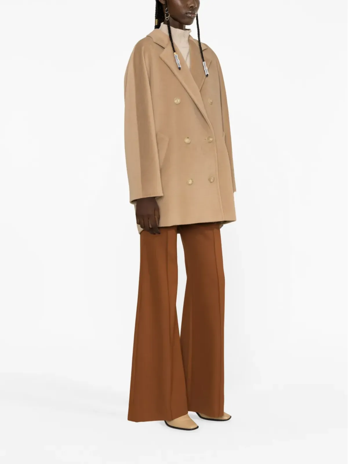 Max Mara Rebus ダブルブレストコート - ブラウン - 画像4