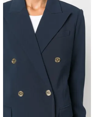 Michael Michael Kors ロゴボタン ダブルブレスト ブレザー（ブルー） - サムネイル5