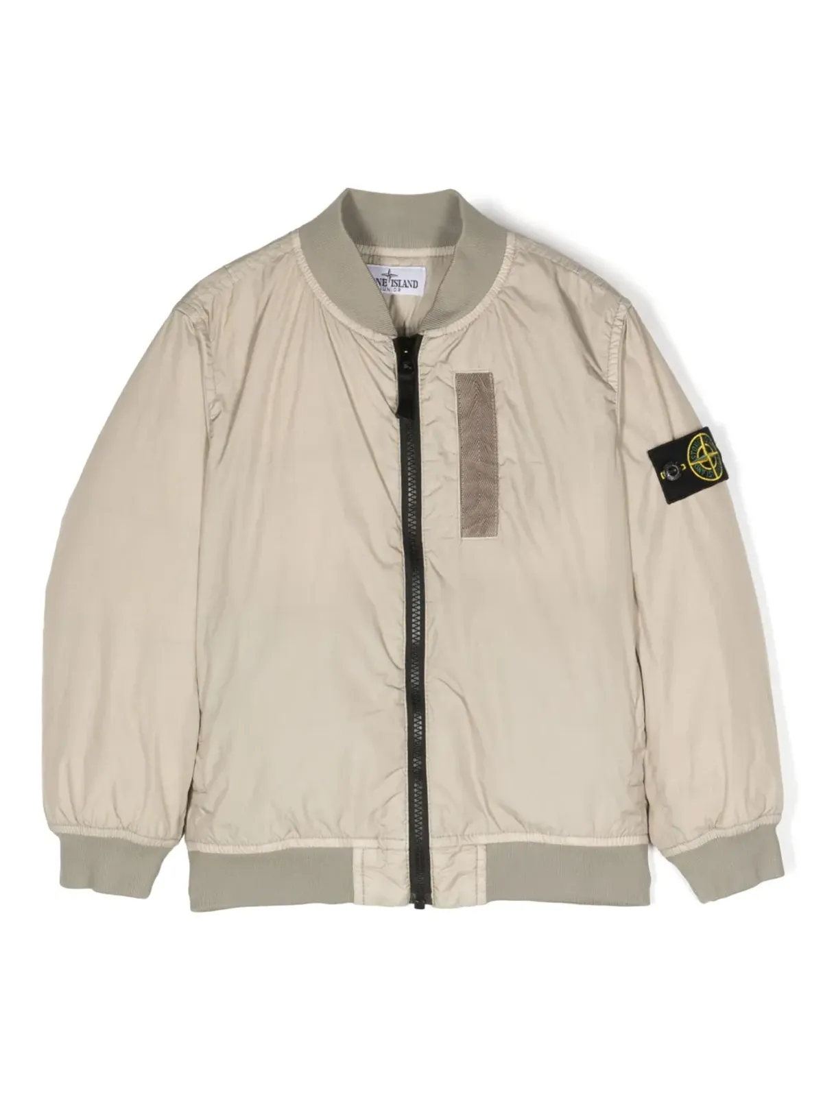 Stone Island Junior コンパスパッチ付きパッド入りボンバー ジャケット - 画像1