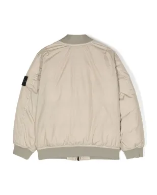 Stone Island Junior コンパスパッチ付きパッド入りボンバー ジャケット - サムネイル2