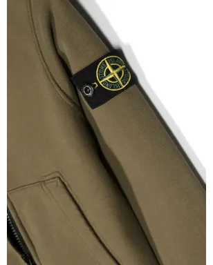 Stone Island Junior Compassロゴパッチ付きジップカーディガン - サムネイル3