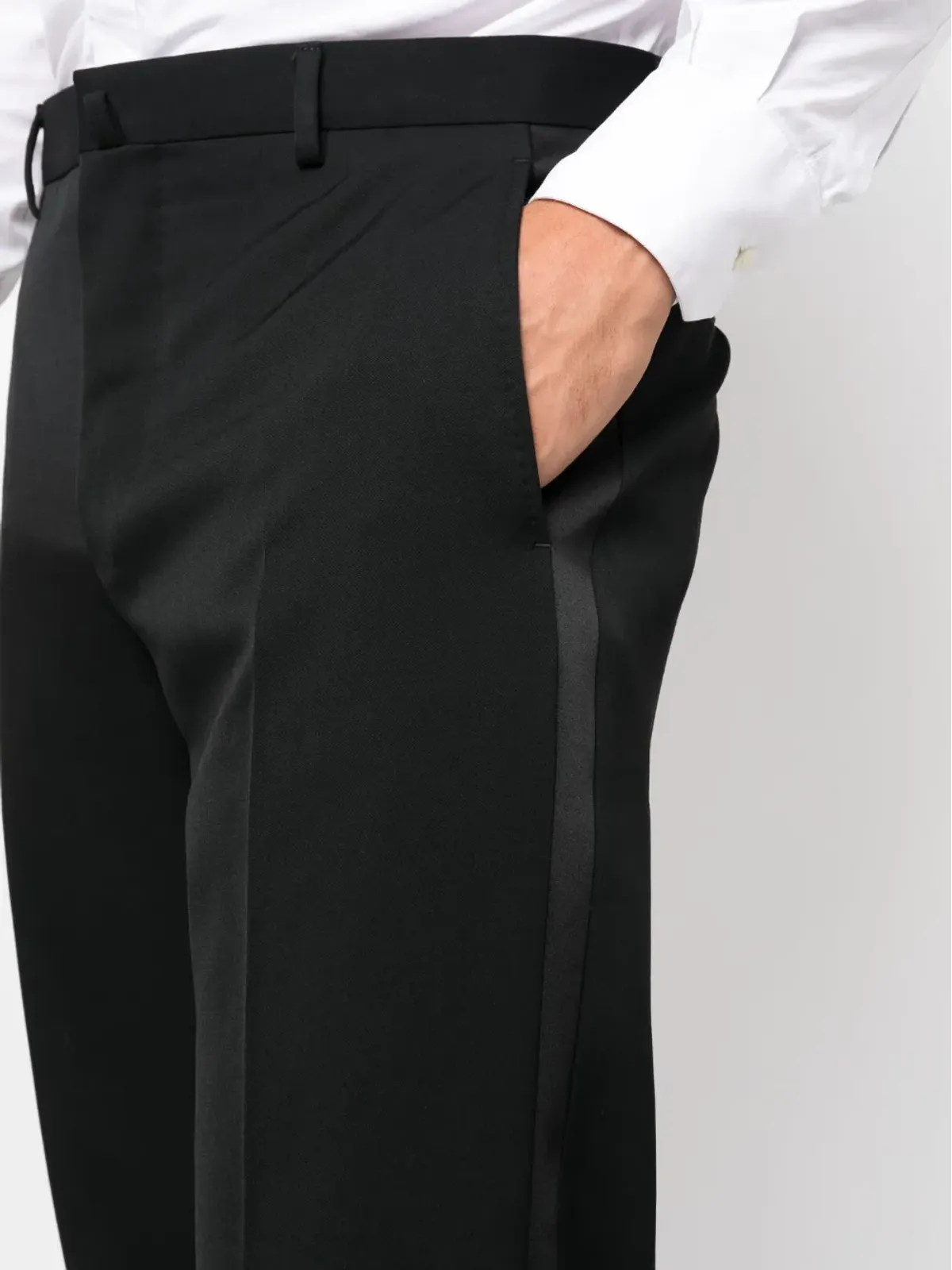 Lanvin サテン・トリム テーラード ウールパンツ - 画像5