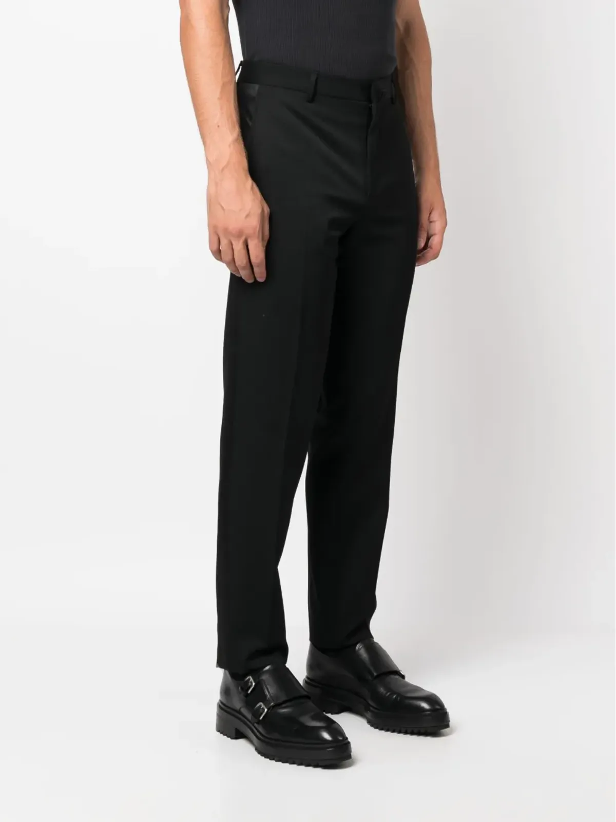 Lanvin サテン・トリム テーラード ウールパンツ - 画像3