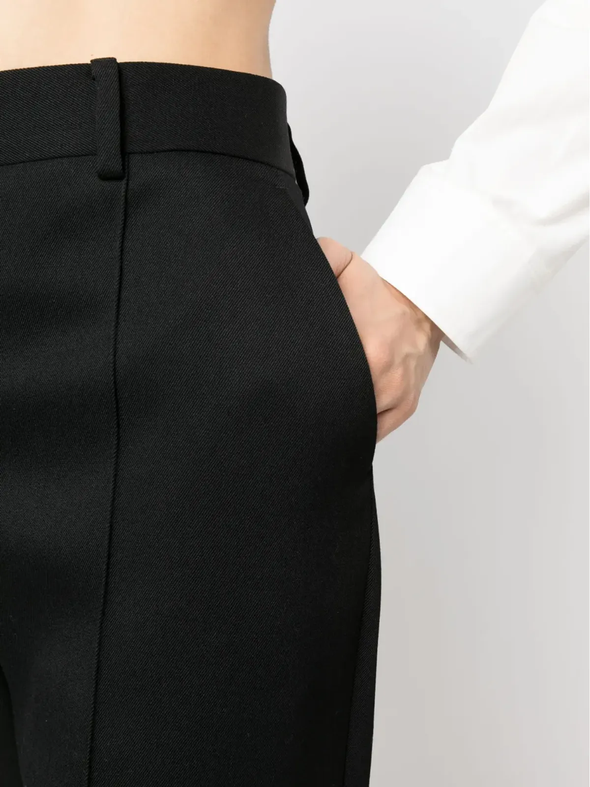 Lanvin フレアド クロップド ウールパンツ - 画像5