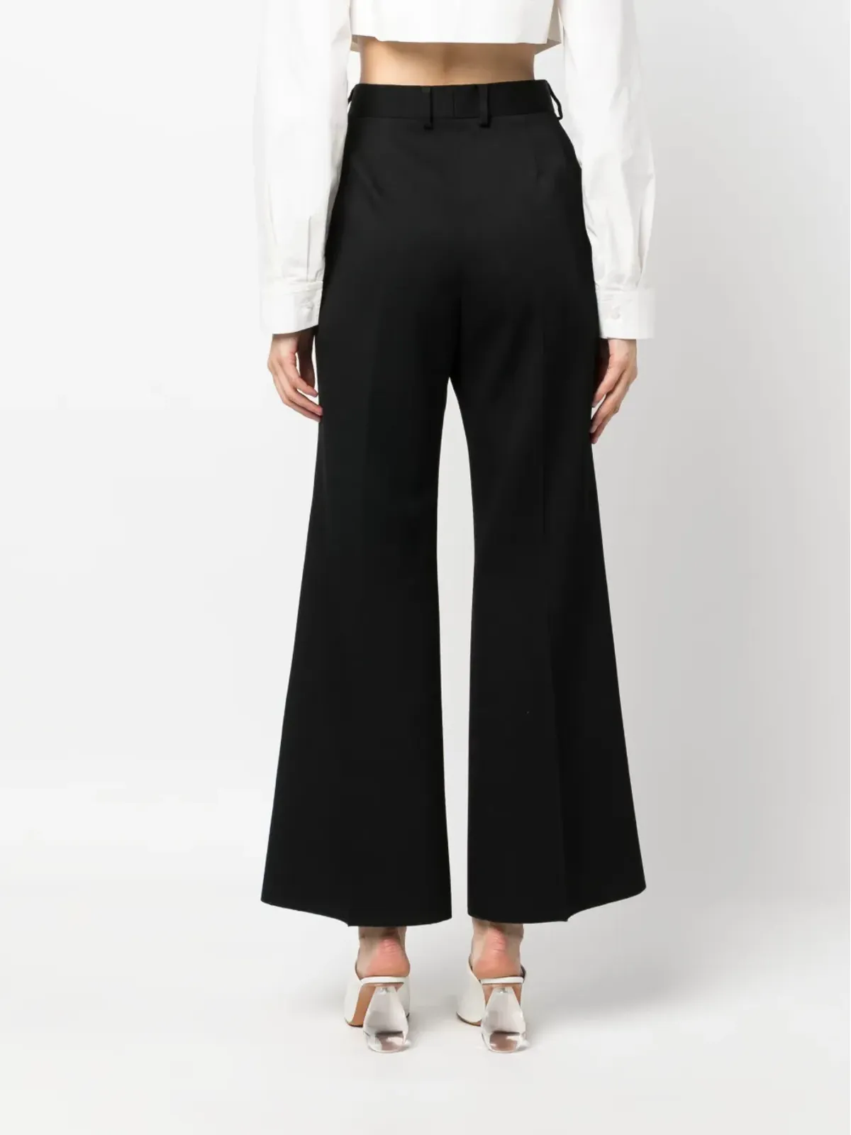 Lanvin フレアド クロップド ウールパンツ - 画像4