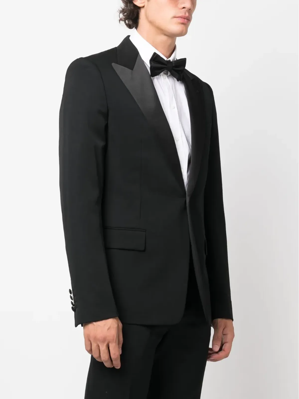 Lanvin シングルブレスト ウール タキシードジャケット - ブラック - 画像3
