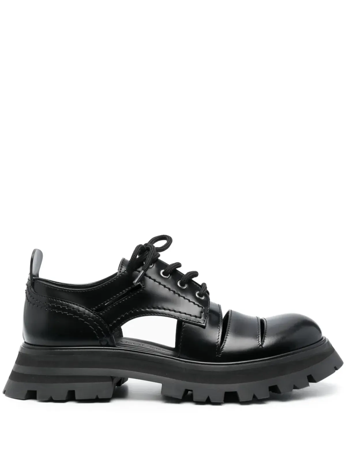 Alexander McQueen カットアウトレザー オックスフォードシューズ - 画像1