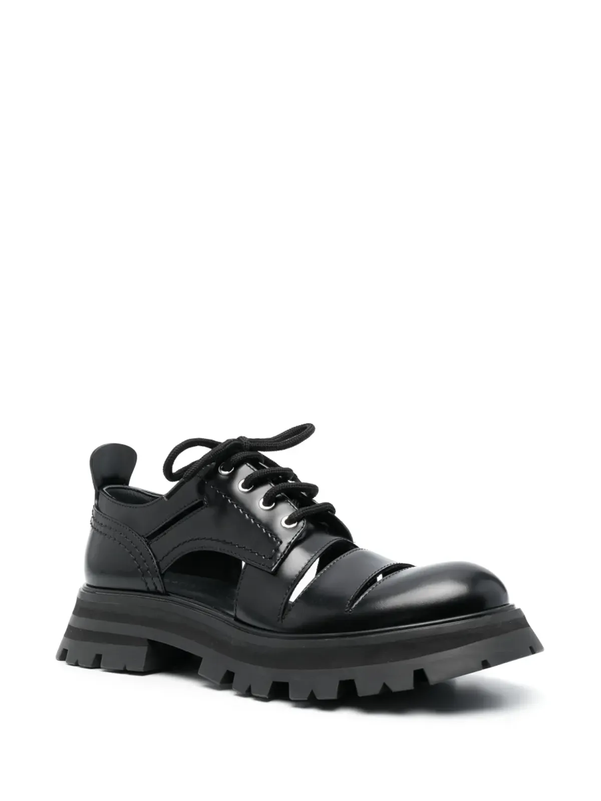 Alexander McQueen カットアウトレザー オックスフォードシューズ - 画像2