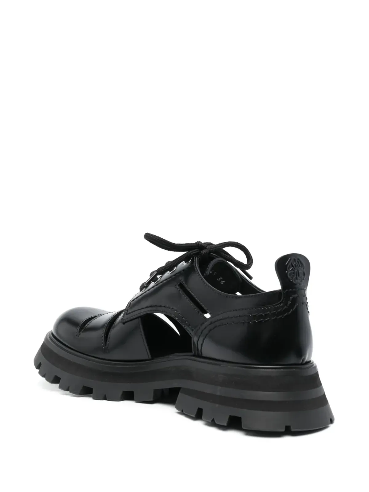 Alexander McQueen カットアウトレザー オックスフォードシューズ - 画像3