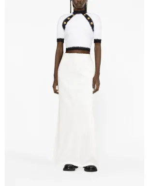 Balmain ボタン装飾ツイード クロップトップ - サムネイル2