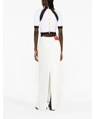 Balmain ボタン装飾ツイード クロップトップ - サムネイル3