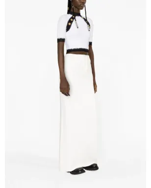Balmain ボタン装飾ツイード クロップトップ - サムネイル4