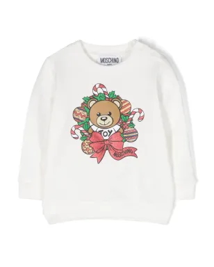 Moschino Kids テディベアモチーフ グリッター付きスウェットシャツ - サムネイル1