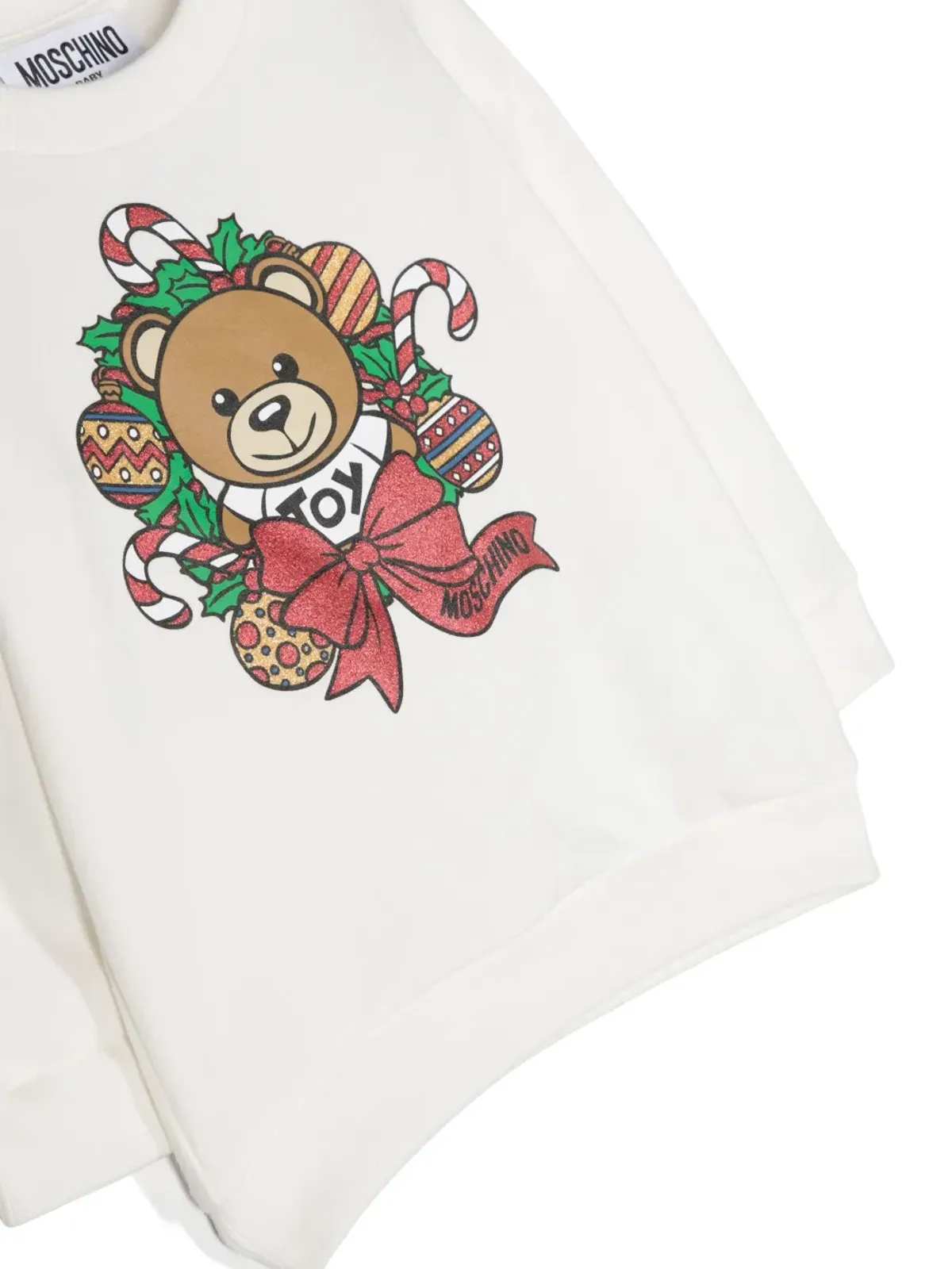 Moschino Kids テディベアモチーフ グリッター付きスウェットシャツ - 画像3