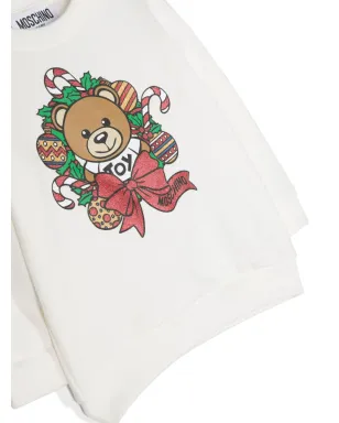 Moschino Kids テディベアモチーフ グリッター付きスウェットシャツ - サムネイル3