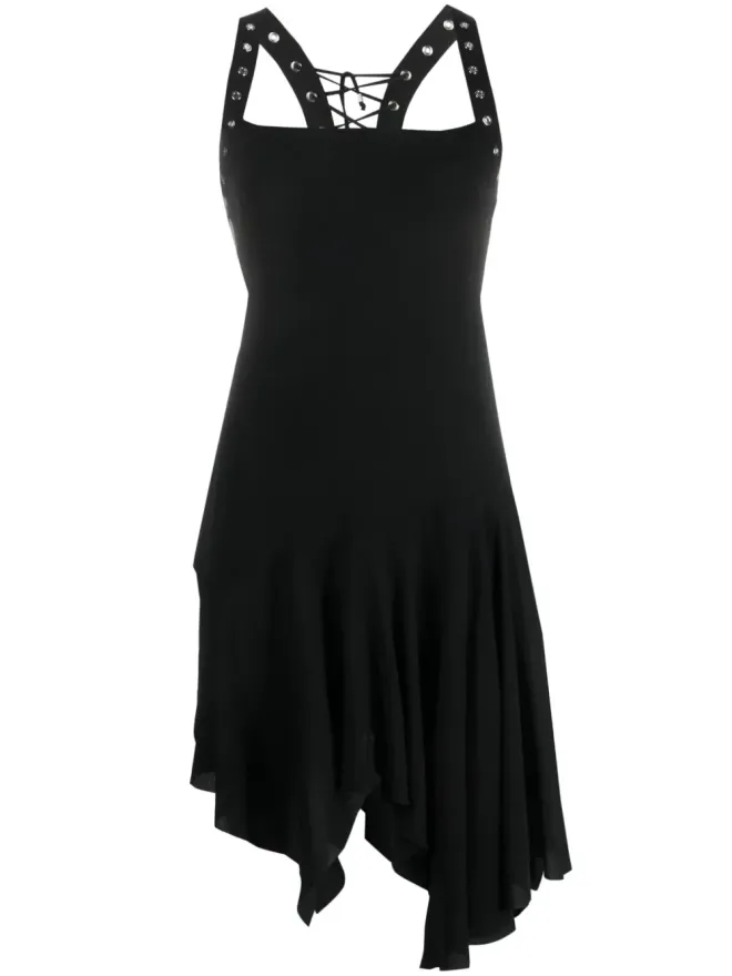 Blumarine Blumarine レースアップ アシンメトリック ショートドレスの商品画像