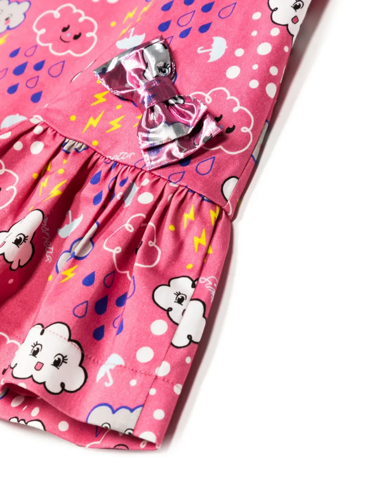 Simonetta グラフィックプリント ストレッチコットン フレアドレス - 画像3
