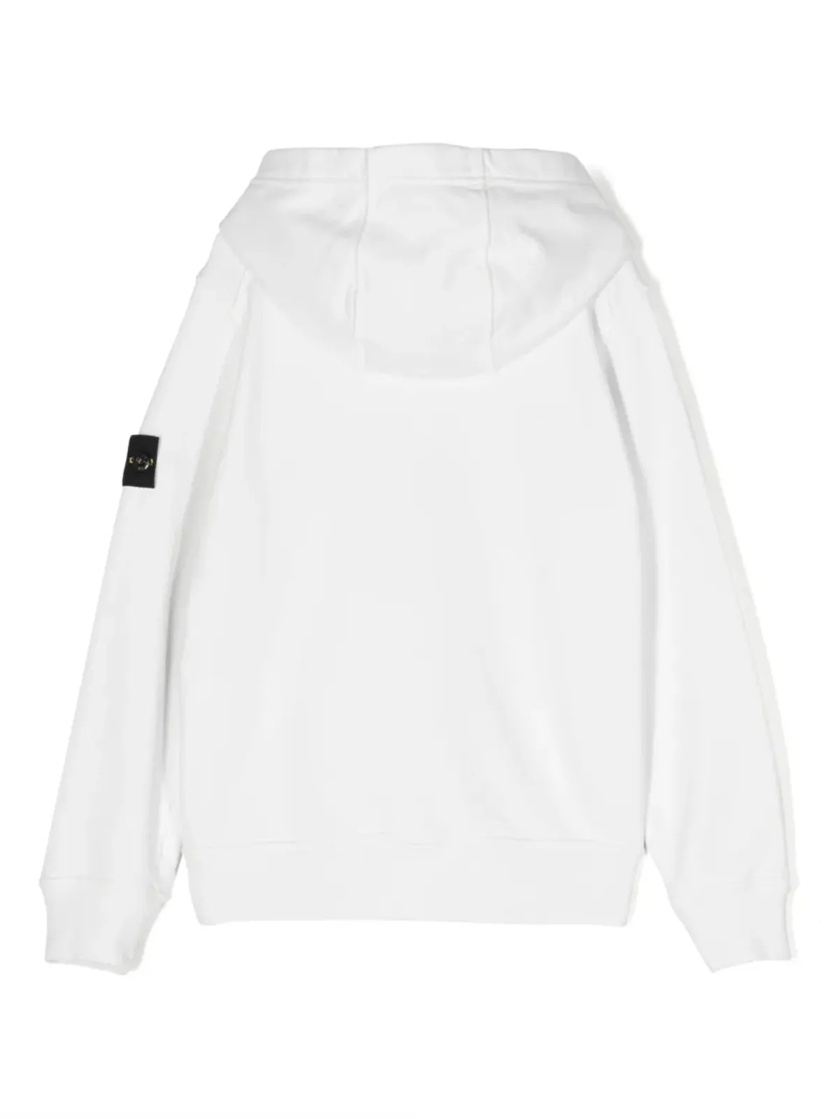 Stone Island Junior コンパスバッジ コットン フーディ - ホワイト - 画像2