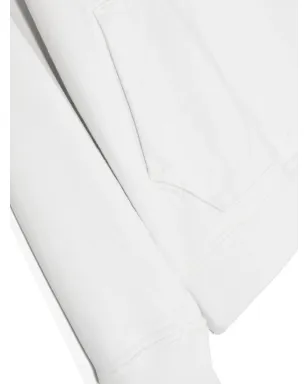 Stone Island Junior コンパスバッジ コットン フーディ - ホワイト - サムネイル3