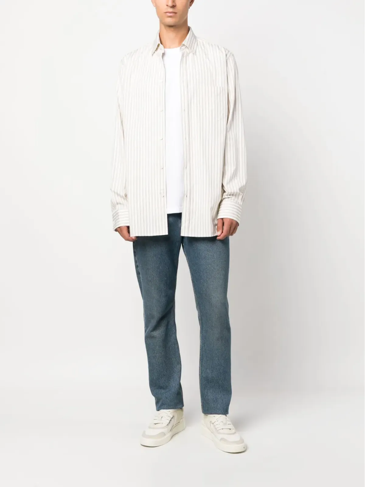 Golden Goose ストライプコットン ボタンアップシャツ - 画像2