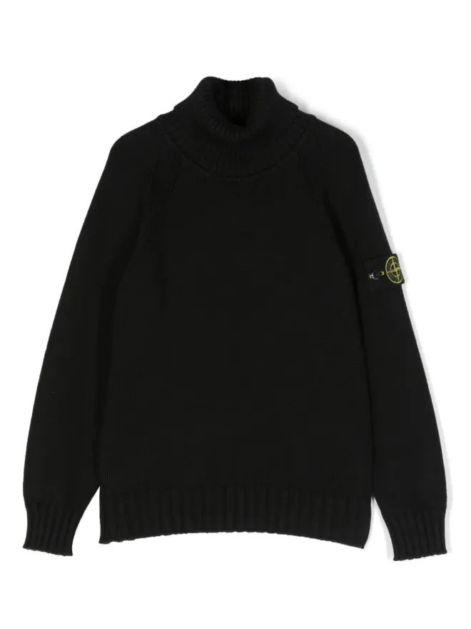 Stone Island Junior Stone Island Junior ファネルネックニットジャンパーの商品画像